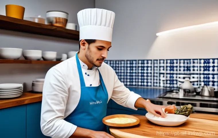 스마트 주방과 고급 요리의 만남 - 0 downdraft extractor. A young adult (20s-30s), dressed in casual, modern attire, is smiling while e...