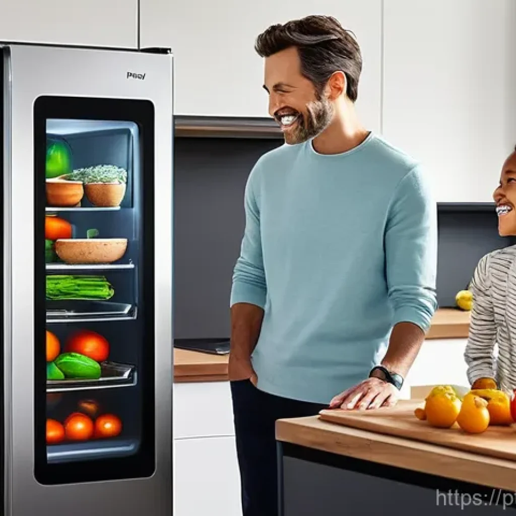 스마트 기기를 통한 요리의 재발견 - **Prompt:** A vibrant, modern kitchen bathed in soft natural light, showcasing sleek smart appliance...