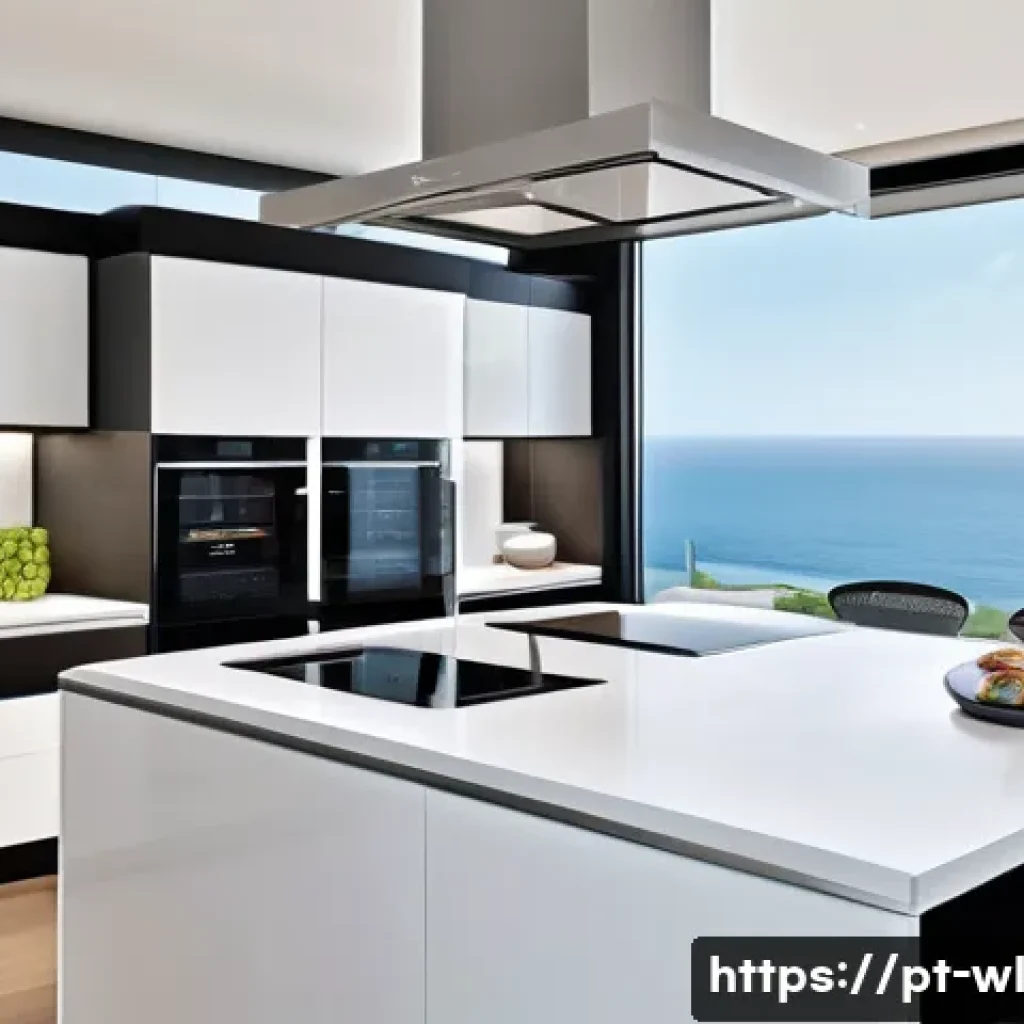 스마트 주방의 고객 경험 최적화 - **Prompt 1: The Seamlessly Integrated Smart Kitchen Hub**
    "A sleek, ultra-modern smart kitchen b...
